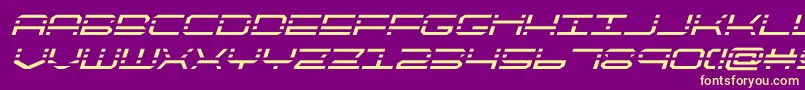 Weitere Informationen zur quickquickital-Schriftart quickquickital-Schriftart – Gelbe Schriften auf violettem Hintergrund