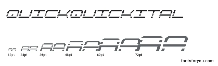 Quickquickital Font Sizes