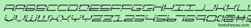 フォントquickquickital – 緑の背景に黒い文字