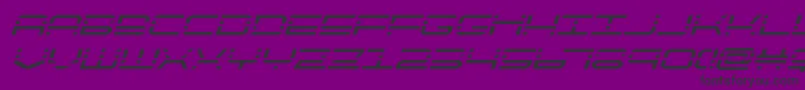 quickquickital Font – Black Fonts on Purple Background