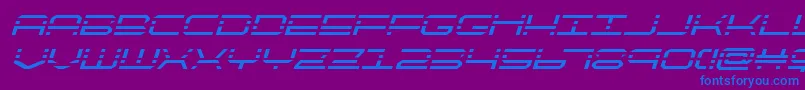 quickquickital Font – Blue Fonts on Purple Background