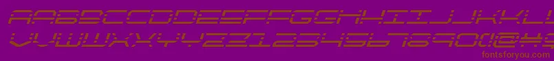 quickquickital Font – Brown Fonts on Purple Background