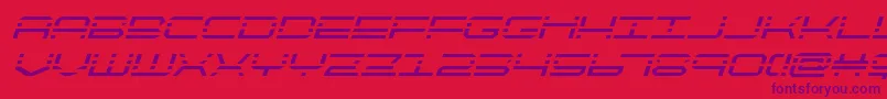 quickquickital Font – Purple Fonts on Red Background