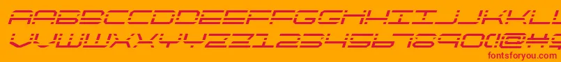 quickquickital Font – Red Fonts on Orange Background