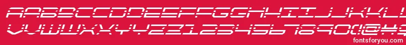 Fonte quickquickital – fontes brancas em um fundo vermelho