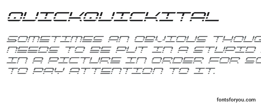 Обзор шрифта Quickquickital (137932)