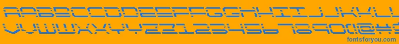 quickquickleft Font – Blue Fonts on Orange Background