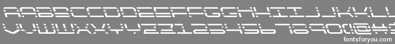フォントquickquickleft – 灰色の背景に白い文字