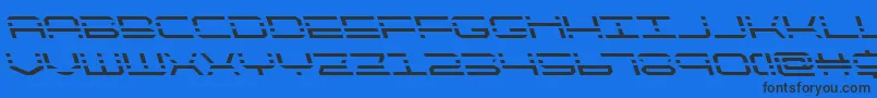quickquickleft Font – Black Fonts on Blue Background