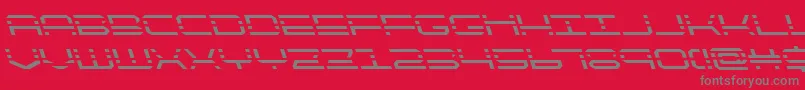 quickquickleft-Schriftart – Graue Schriften auf rotem Hintergrund