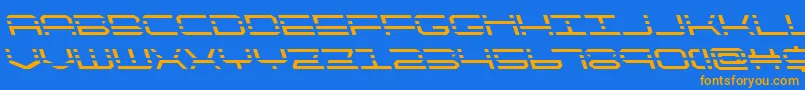 quickquickleft Font – Orange Fonts on Blue Background