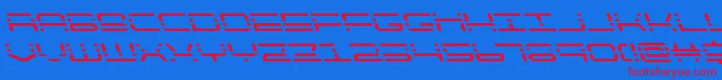 quickquickleft Font – Red Fonts on Blue Background