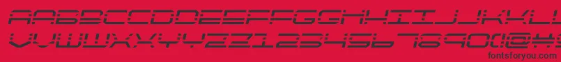 フォントquickquicksemital – 赤い背景に黒い文字