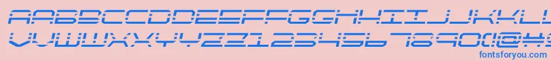 quickquicksemital Font – Blue Fonts on Pink Background