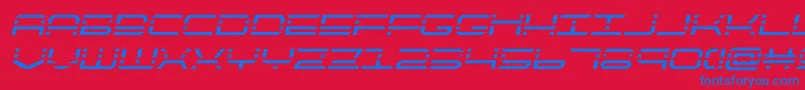 quickquicksemital Font – Blue Fonts on Red Background