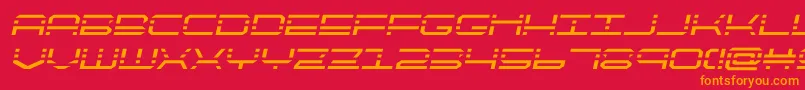 quickquicksemital Font – Orange Fonts on Red Background