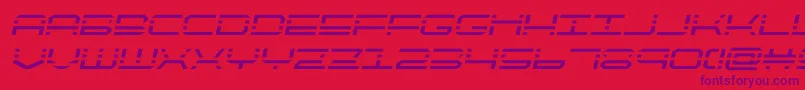 フォントquickquicksemital – 赤い背景に紫のフォント