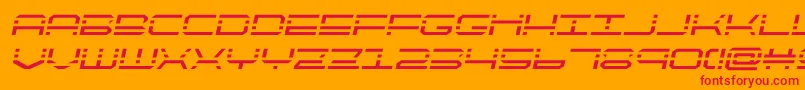 フォントquickquicksemital – オレンジの背景に赤い文字