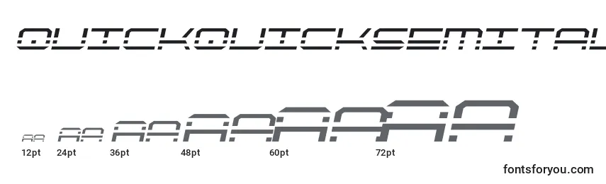 Größen der Schriftart Quickquicksemital