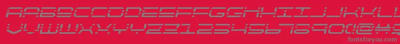 quickquicksemital Font – Gray Fonts on Red Background