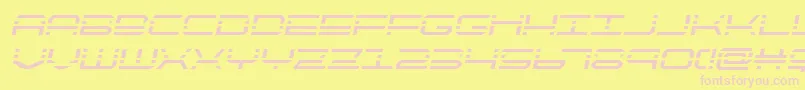 quickquicksemital Font – Pink Fonts on Yellow Background