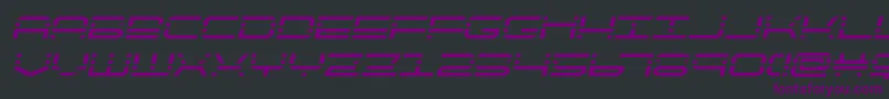 Czcionka quickquicksemital – fioletowe czcionki na czarnym tle