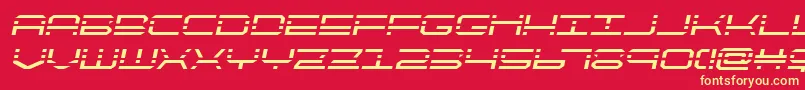 quickquicksemital Font – Yellow Fonts on Red Background