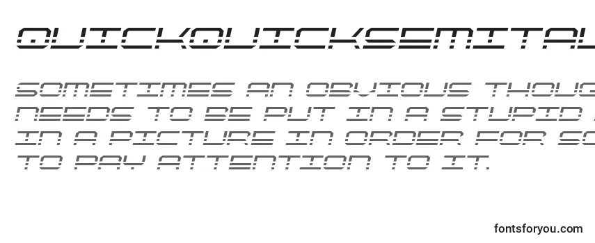Quickquicksemital (137936) Font