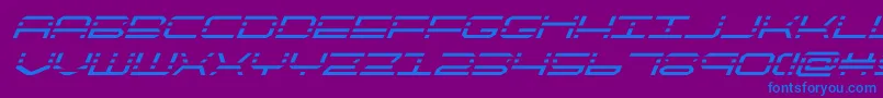 フォントquickquicksuperital – 紫色の背景に青い文字