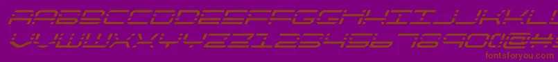 Шрифт quickquicksuperital – коричневые шрифты на фиолетовом фоне
