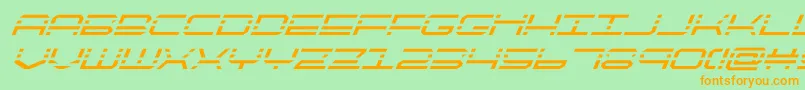 quickquicksuperital Font – Orange Fonts on Green Background