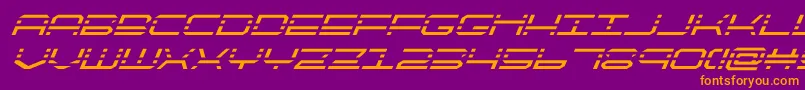 quickquicksuperital Font – Orange Fonts on Purple Background