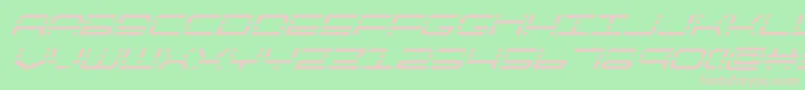 quickquicksuperital-fontti – vaaleanpunaiset fontit vihreällä taustalla