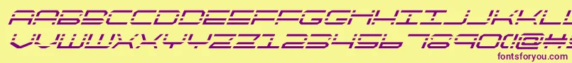 quickquicksuperital Font – Purple Fonts on Yellow Background