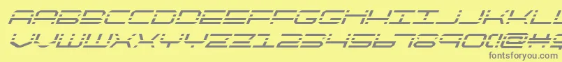 quickquicksuperital Font – Gray Fonts on Yellow Background