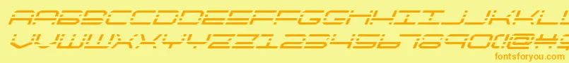 quickquicksuperital Font – Orange Fonts on Yellow Background