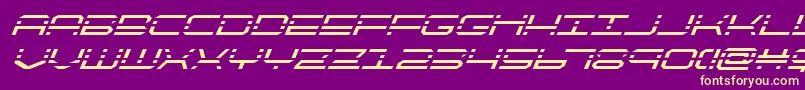 quickquicksuperital Font – Yellow Fonts on Purple Background