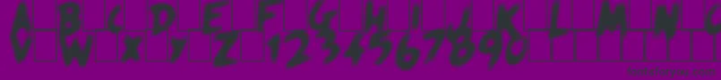 Quicksands Font – Black Fonts on Purple Background