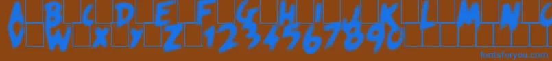 Quicksands Font – Blue Fonts on Brown Background