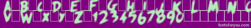 Quicksands Font – Green Fonts on Purple Background