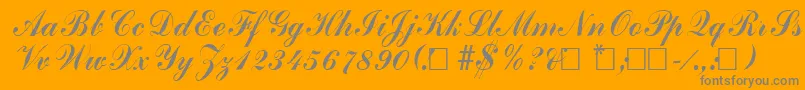 AdhereaRegular Font – Gray Fonts on Orange Background