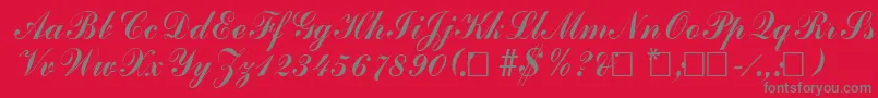 AdhereaRegular Font – Gray Fonts on Red Background