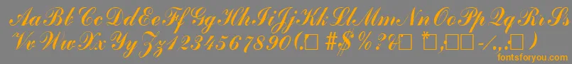 AdhereaRegular Font – Orange Fonts on Gray Background