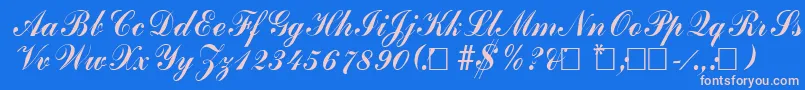 AdhereaRegular Font – Pink Fonts on Blue Background