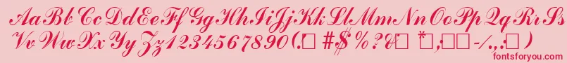 AdhereaRegular-Schriftart – Rote Schriften auf rosa Hintergrund