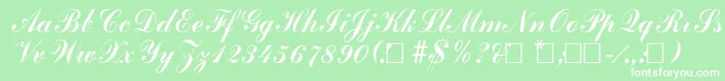 AdhereaRegular Font – White Fonts on Green Background