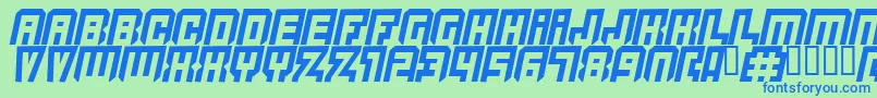 Quicksilver Font – Blue Fonts on Green Background