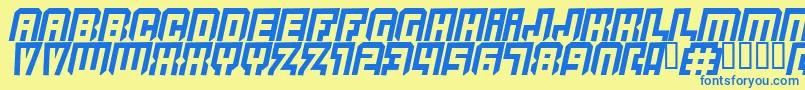 Quicksilver Font – Blue Fonts on Yellow Background