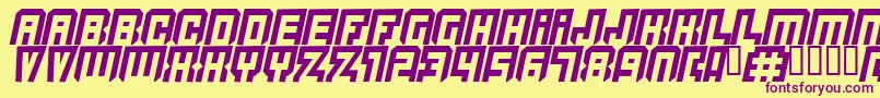 Quicksilver Font – Purple Fonts on Yellow Background