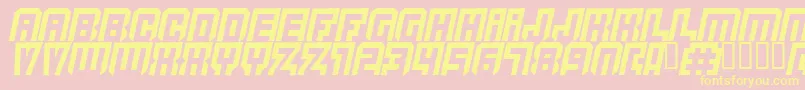 Quicksilver Font – Yellow Fonts on Pink Background